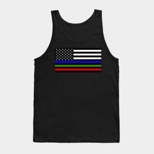 American Flag Thin Blue Green Red Line Tank Top